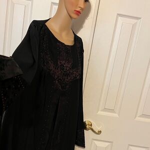 Elegant Black Embellished Dress